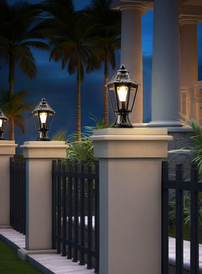 Gate Pillar Lamp, Main Entrance Lamp, Outdoor Waterproof Pillar Lamp，Villa Waterproof European-Style Courtyard Lamp