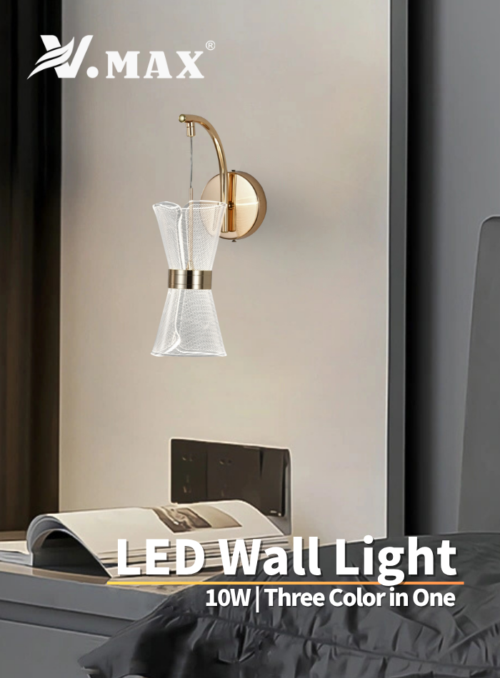 10W Minimalist Hanging Wall Light – 3 Color Modes, Flicker-Free for Bedrooms, Living Rooms