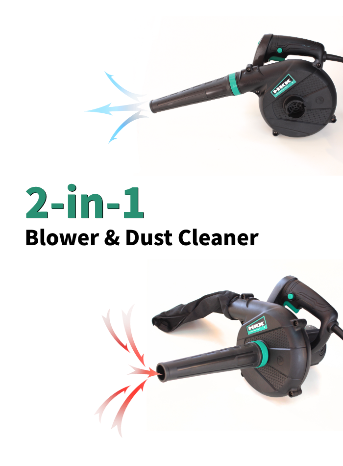 2-in-1 electric blower and suction dust cleaner, portable and easy to hold, ideal for home cleaning