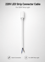 220V LED strip connector cable for 220V strip light connection