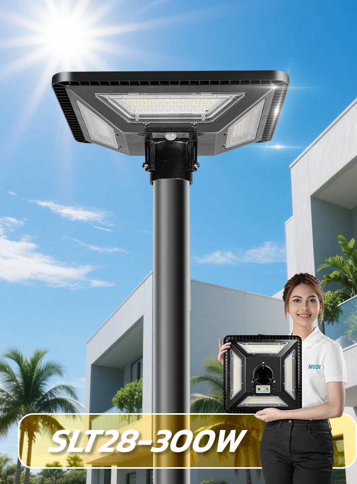 300W solar garden light Kuwait outdoor LED اضاءة حدائق شمسية مقاومة للماء مع ريموت كنترول
