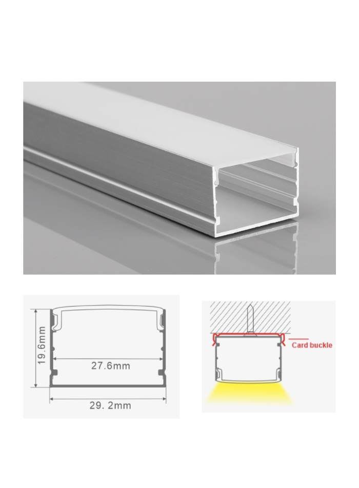 30x20mm surface mounted LED aluminum profile 2m for linear lighting Kuwait