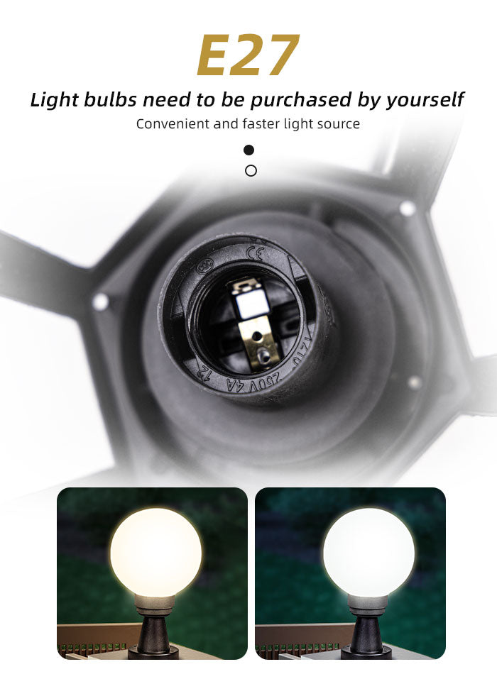 Outdoor Waterproof Round Pillar Lamp, Outdoor Landscape Lamp, Gate Pillar Lamp, Main Entrance Lamp,