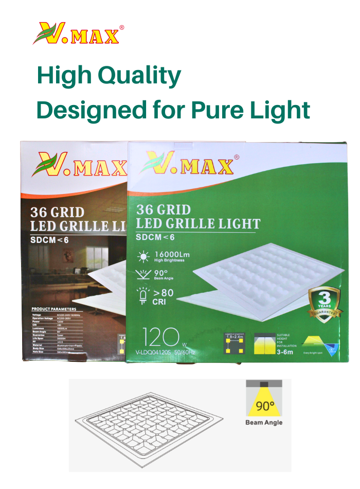 60 x 60 LED Panel Light installed in a modern office ceiling, providing bright and efficient lighting.