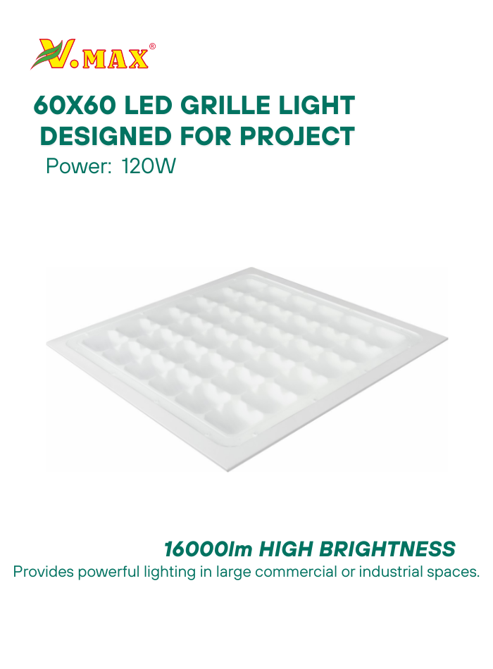 لوحة إضاءة LED مقاس 60x60 موفرة للطاقة مثالية للمطابخ المنزلية بتصميم عصري أنيق.