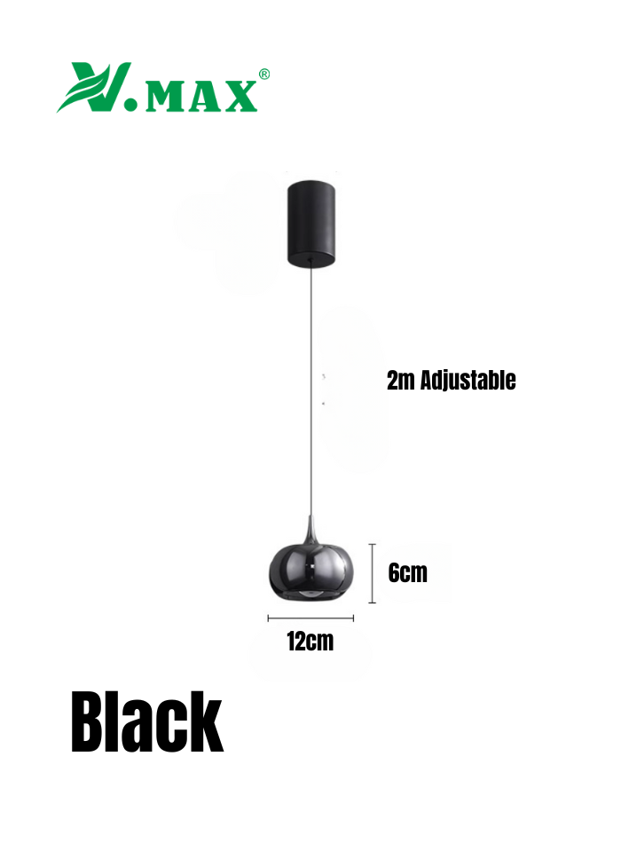 Retro Nordic Metal Glass Pendant Light For Living Room, Bar