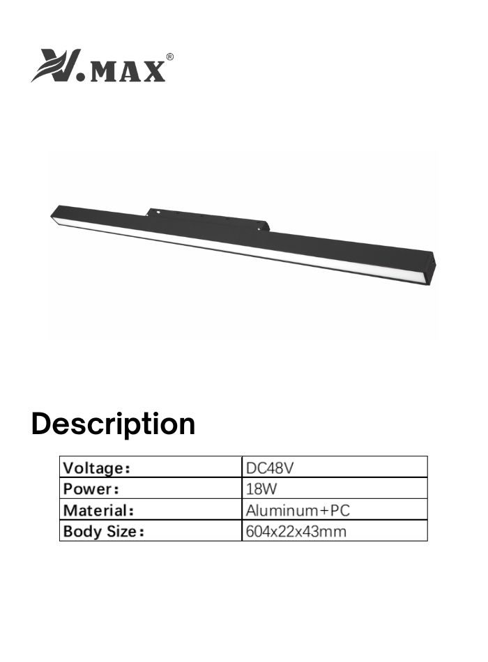 48V Magnetic Track Linear Flood Light – Even Lighting, High CRI, Flicker-Free, Soft Touch