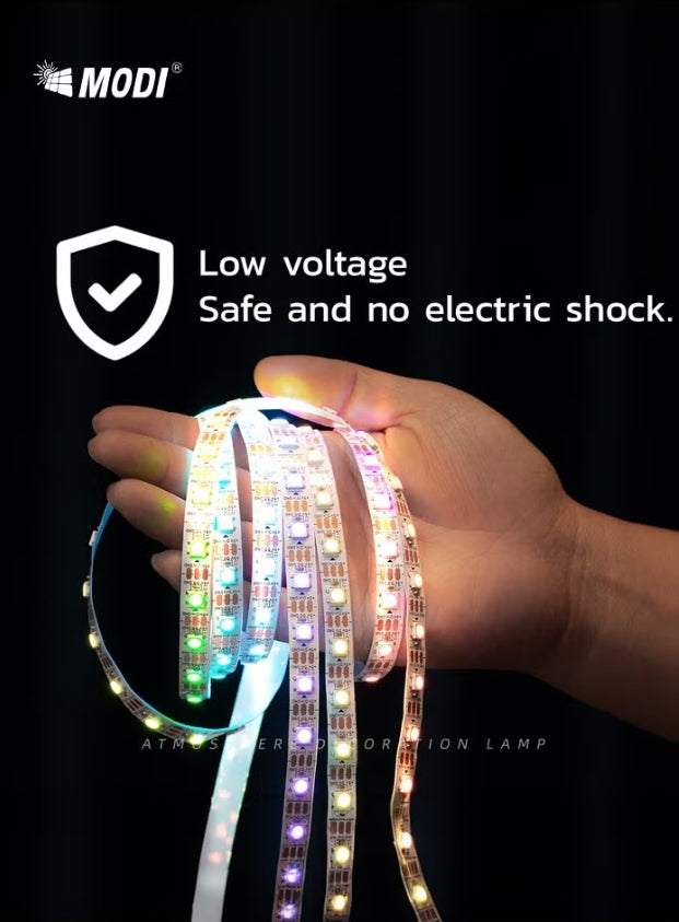 3M USB Smart 5V RGB LED Strip with Remote Control and Music Sync