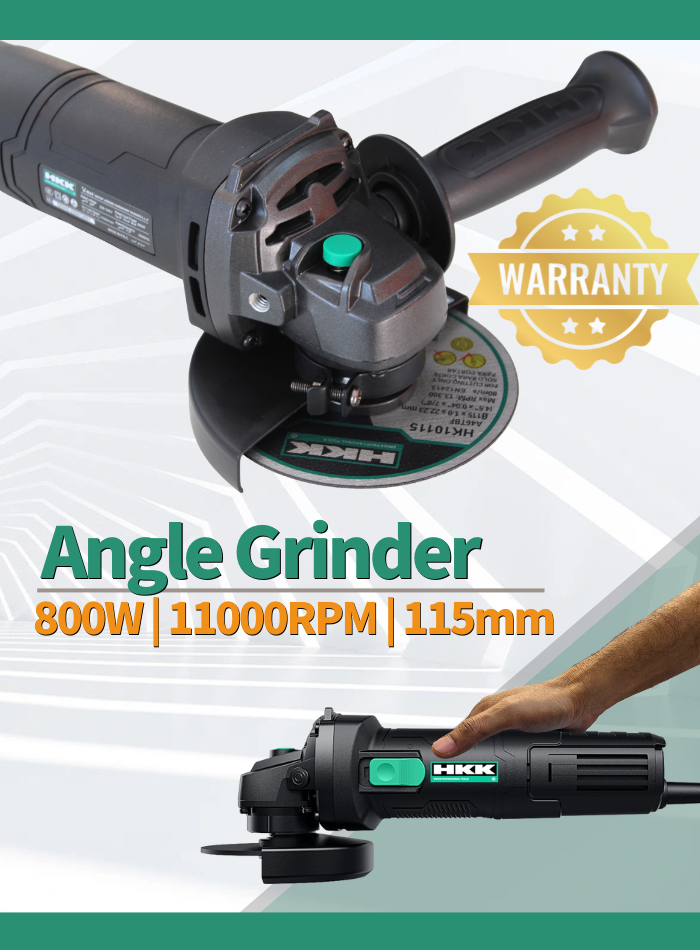 Safe and reliable angle grinder with 6-month warranty
