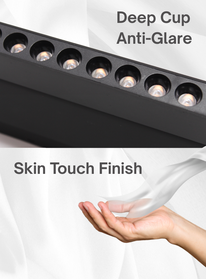 High quality magnetic grille light with soft-touch housing and premium finish