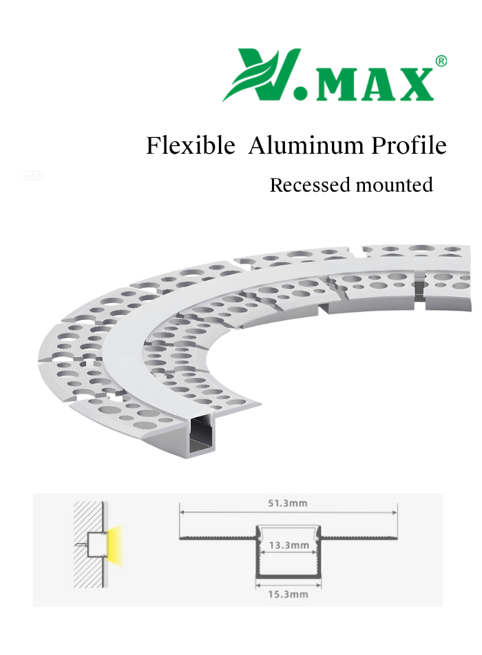 flexible led aluminum profile kuwait recessed arc led channel diffuser 3m
