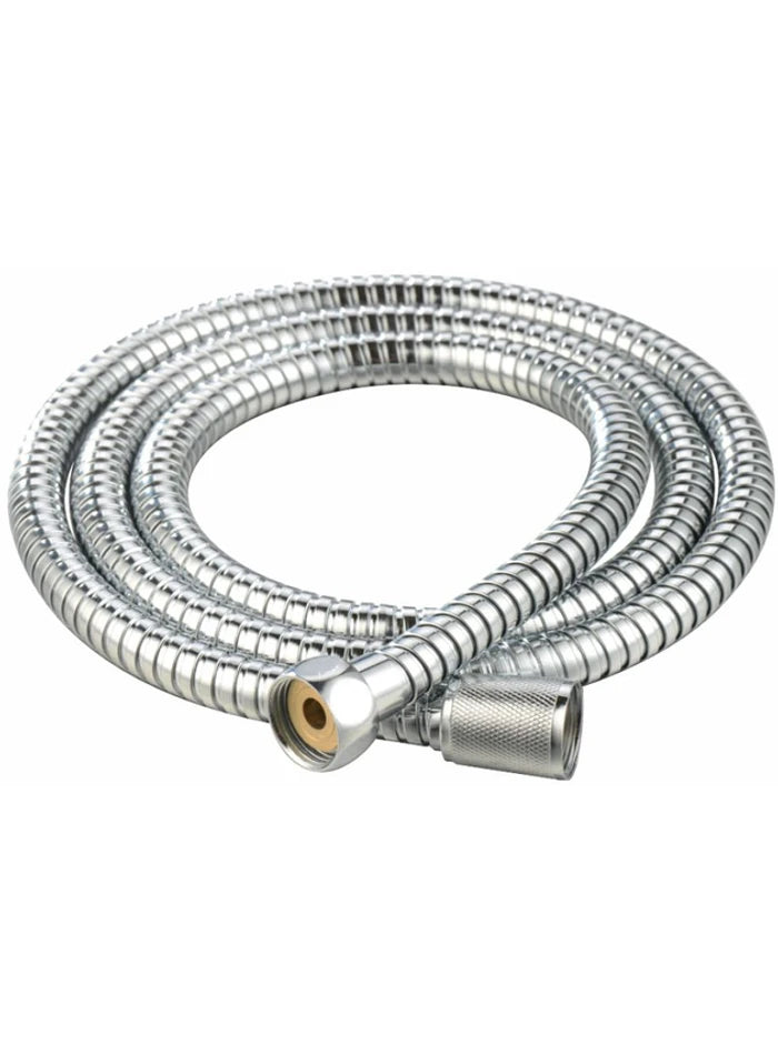 Close view of MD-HWS4003 metal hose with hexagonal and knurled end fittings