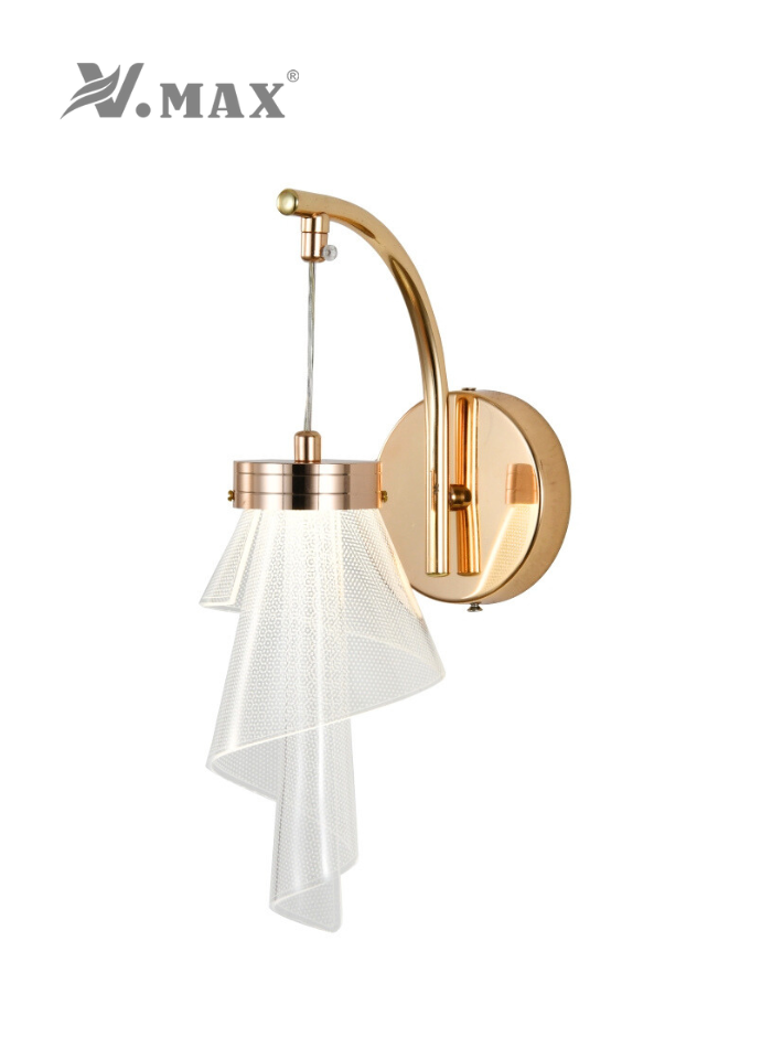 LED Wall Light made of iron, aluminum, and acrylic, strong and durable