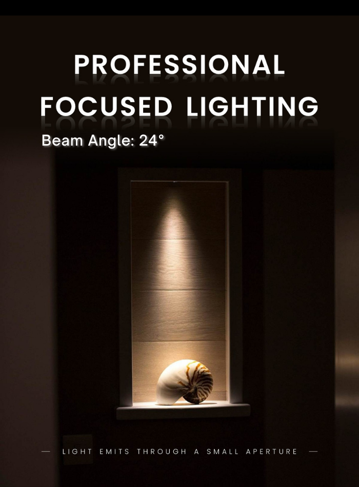 LED spotlight ideal for retail store accent lighting with anti-glare performance