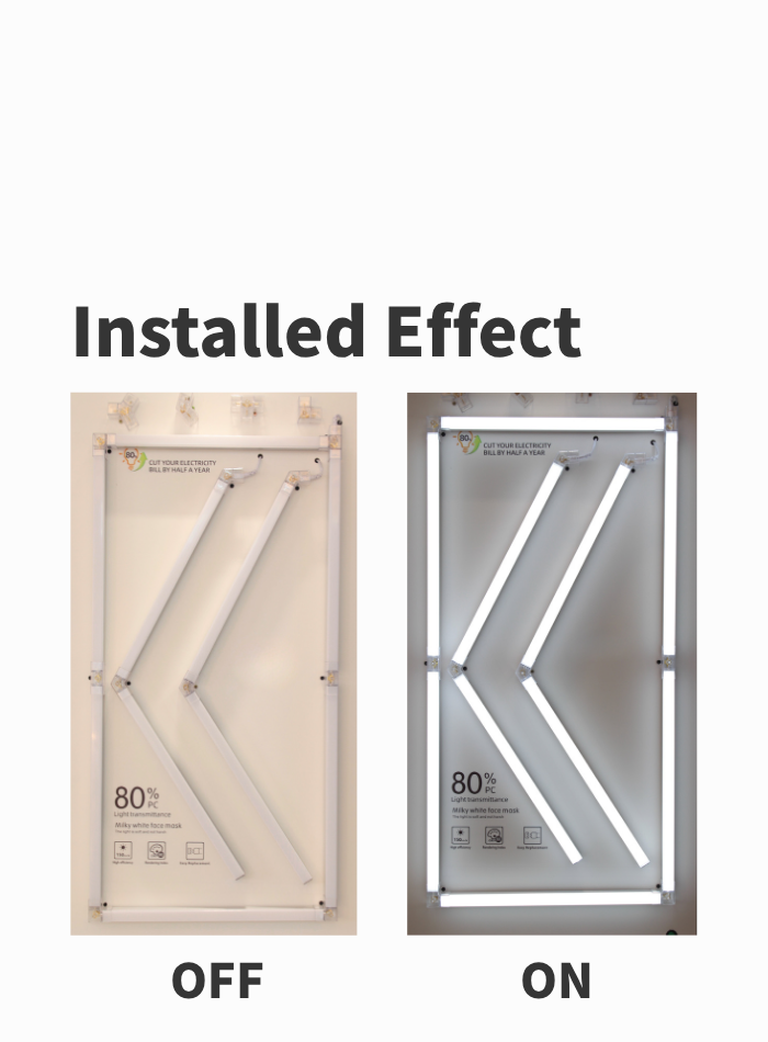 DIY design LED light tube for shop, workshop, and garage