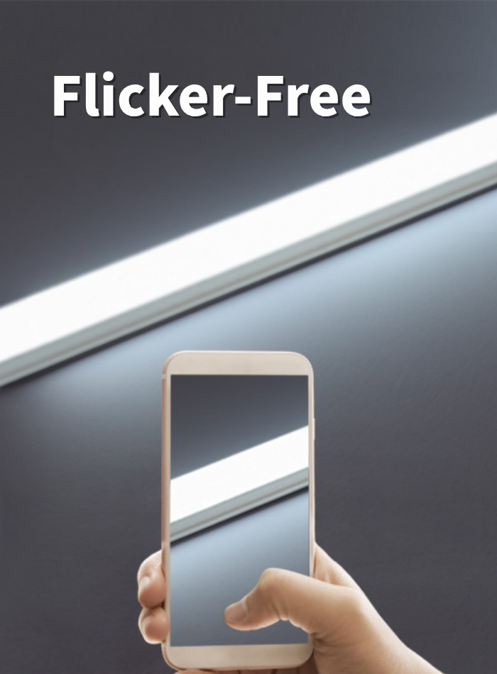 Flicker-free bright LED light tube for car wash and workshop