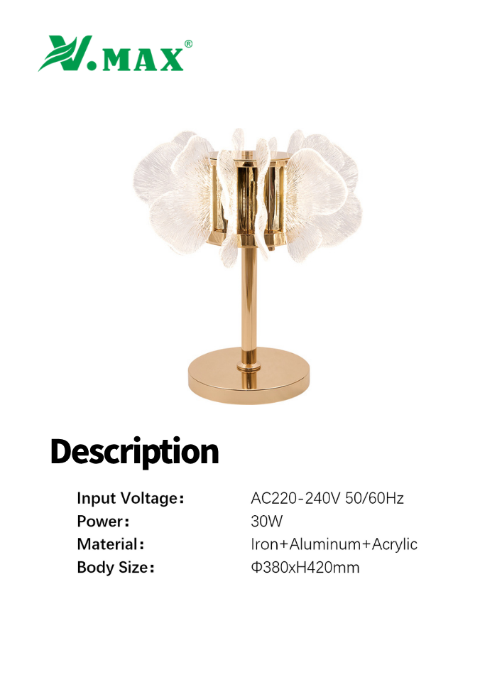 Flower-shaped LED table lamp, modern lighting for homes, fast delivery across Kuwait.