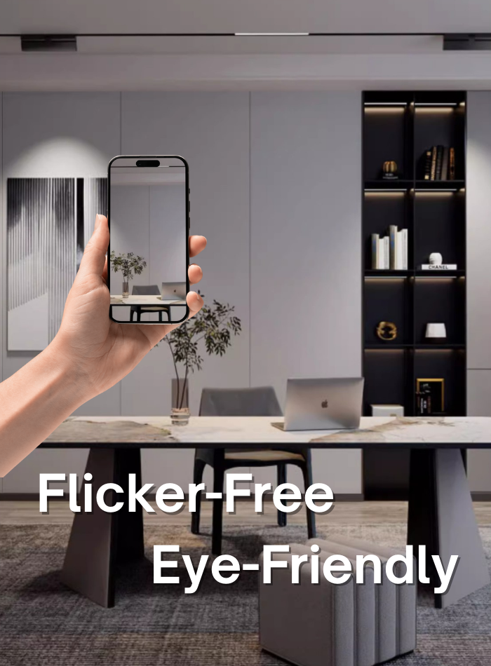 Magnetic spot light with flicker-free design, comfortable for long-time use, eye-friendly lighting
