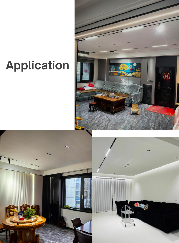 Magnetic spot light ideal for living room, shop, office, and showroom, with easy installation, anti-glare, and modern design