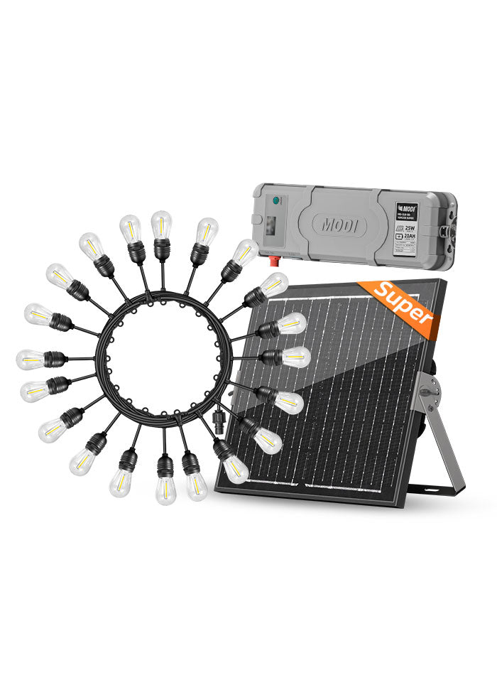 Modi solar LED string lights for outdoor decoration and energy-efficient lighting in Kuwait