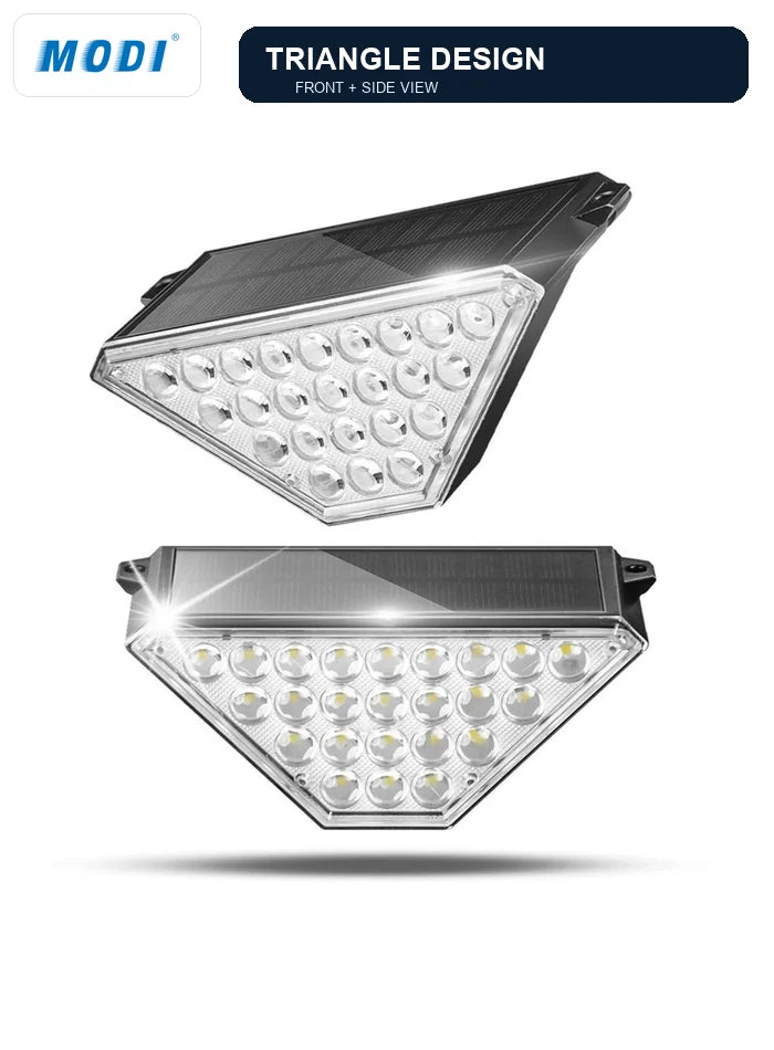 MODI MD-SWL-A3 solar stair light front and side views