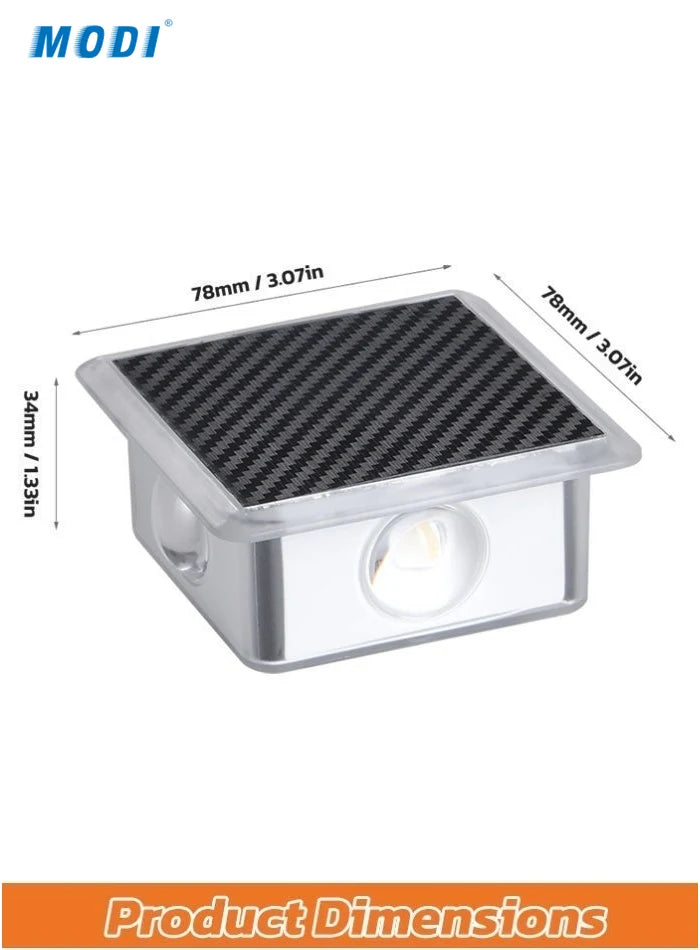 MODI SWL-V4 solar wall light dimensions: 78 mm by 78 mm by 34 mm