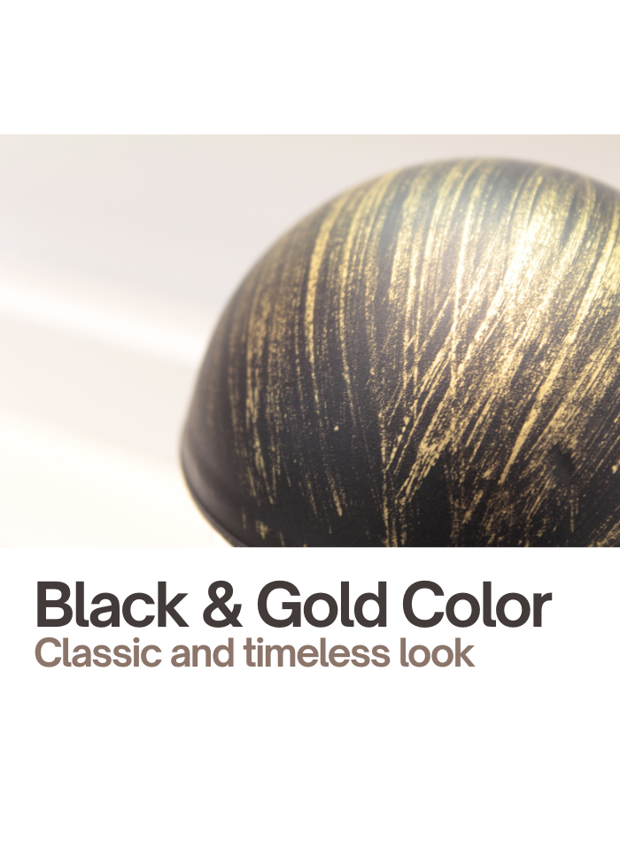 Outdoor garden light, black body with antique bronze lines, waterproof