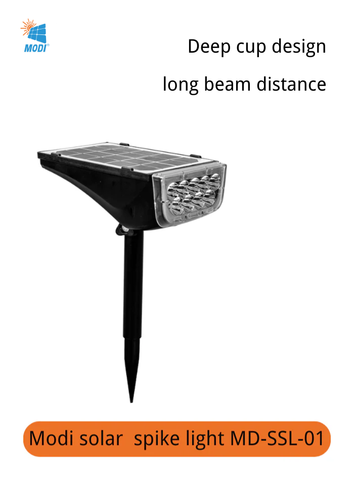 Deep cup solar ground light with spike for gardens in Kuwait
