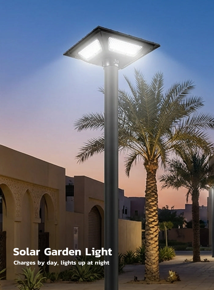 Outdoor solar LED light for garden and villa in Kuwait انارة خارجية شمسية للحدائق والفيلل IP65