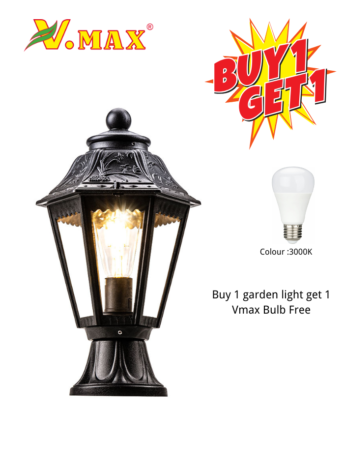 Waterproof villa gate pillar lamp with elegant European design for outdoor lighting in Kuwait